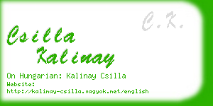 csilla kalinay business card